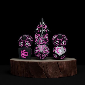 Dragon Head Metal Dice Set: Copper-Zinc Alloy DND Dice