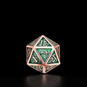 Spider Metal Dice Set: Gothic DND RPG Dice for Tabletop Gaming