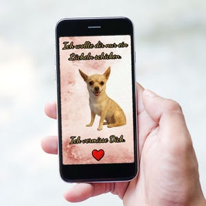 Carte numérique « Tu me manques » – carte électronique animée avec un chien – MP4 à télécharger instantanément