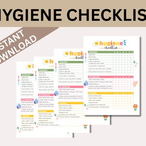 Hygiene Checklist – Printable One-page Personal Care Routine Tracker ...