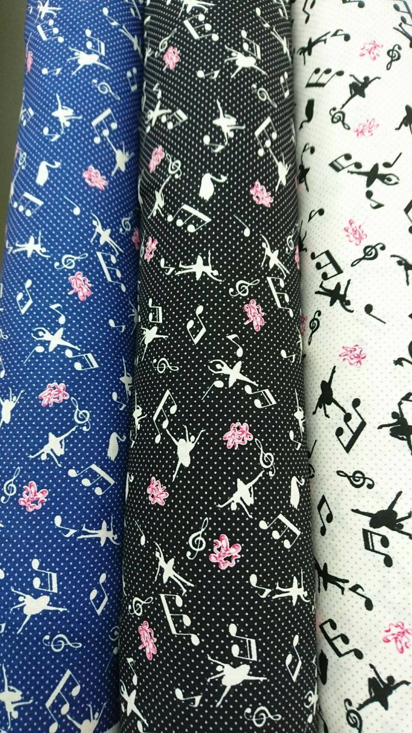 music, ballet, ballet shoes - 1 yard - 3 colors - cotton linen - ballet - use coupon code: 5year can get 20% off