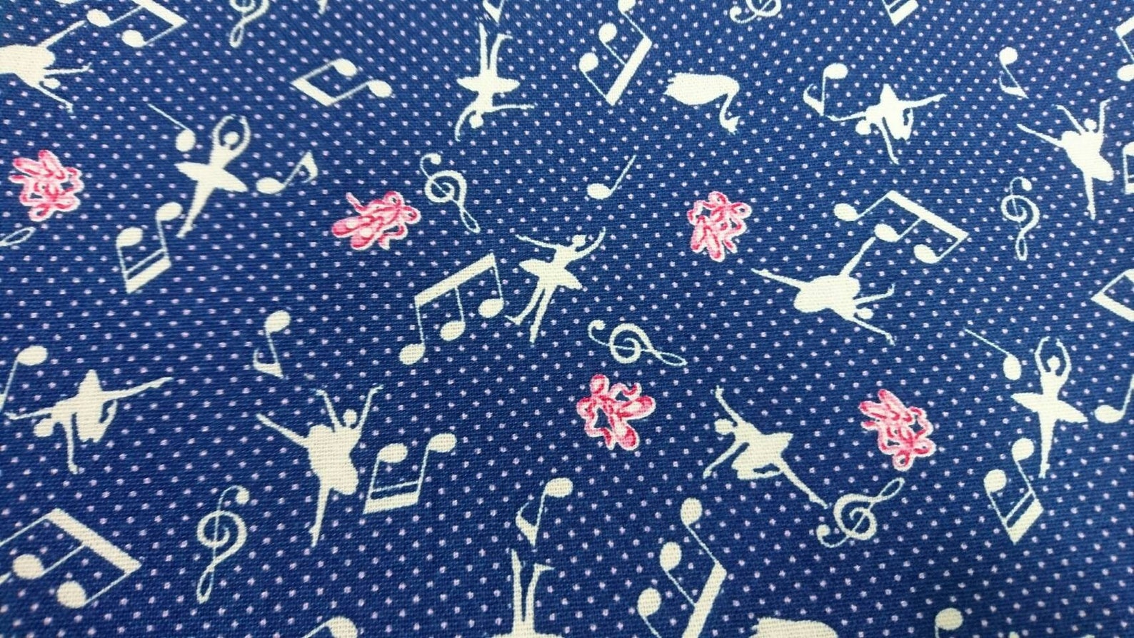 music, ballet, ballet shoes - 1 yard - 3 colors - cotton linen - ballet - use coupon code: 5year can get 20% off