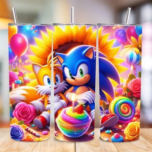 3D Cute Speed Hero Tumbler Wrap PNG, Colorful Blue Running Character 20oz Skinny Sublimation Design, Straight & Tapered Wrap