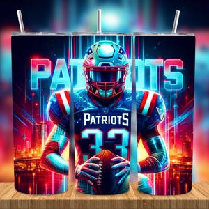 Neon Athlete 20oz Skinny Tumbler Wrap PNG | Sport Themed Tumbler Design | Digital Sublimation PNG Download