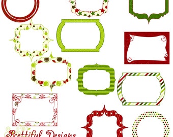 Christmas Digital Frames for Personal or Commercial Use - Mistletoe
