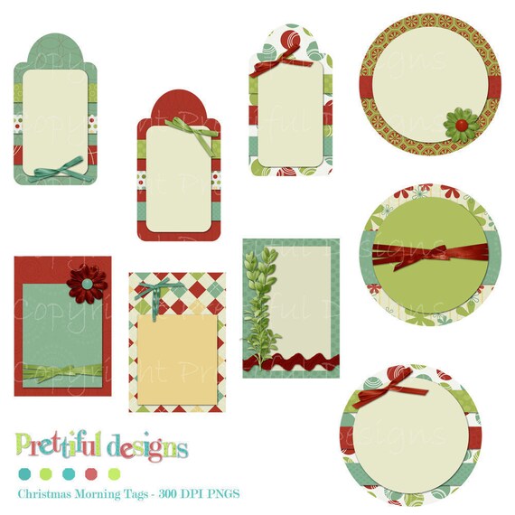 Printable Christmas Tags Personal or Commercial Use | Etsy