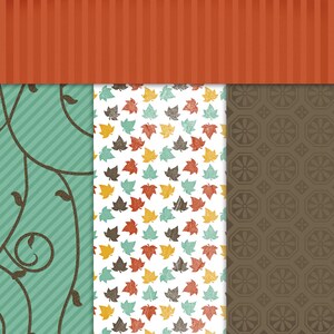 Autumn Digital Paper Pack Personal and Commercial Use Crisp Fall image 2