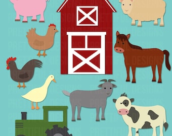 Farm Animal Clip Art Farm Clipart Commercial Use