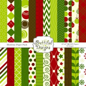 Christmas Digital Scrapbook Background Papers