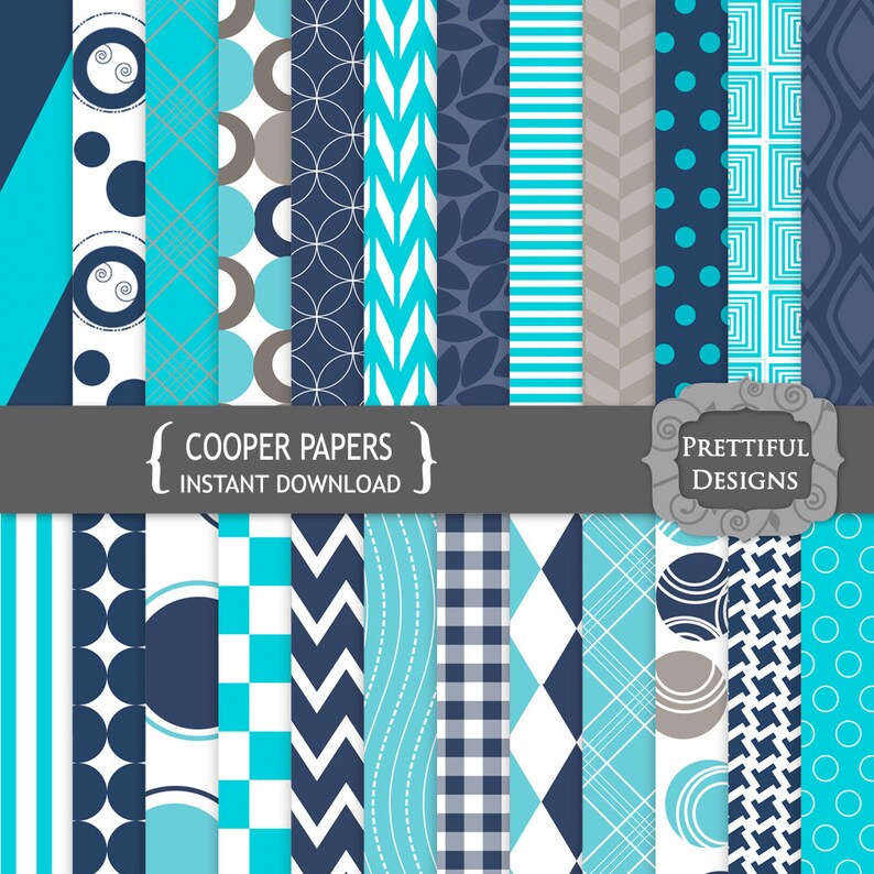 Bulk Digital Scrapbook Kit Printable Baby Boy Paper Pack Etsy