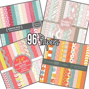 Commercial Use Digital Paper Bundle Girl Colors