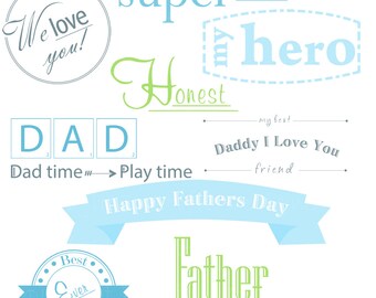Fathers Day Word Art Daddy Clip Art