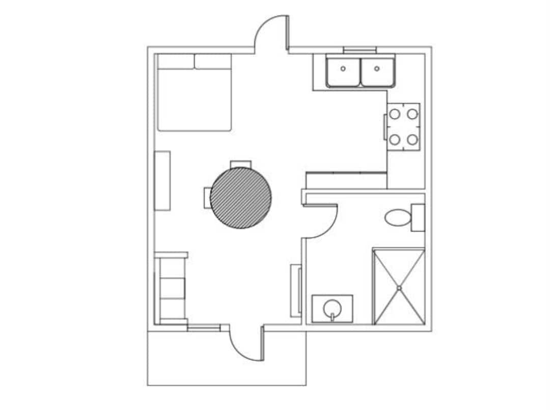 1 Bedroom 20’x20’ Floor Plan | DIY Tiny Home Layout | Garage Conversion ...