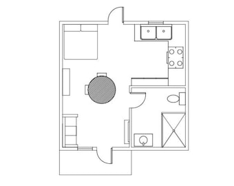 1 Bedroom 20’x20’ Floor Plan | DIY Tiny Home Layout | Garage Conversion | ADU | Printable PDF House Layout | Dwg AutoCad House Plan Included