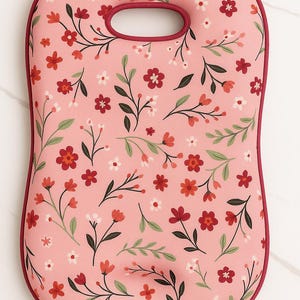 Kneeling Pad for Gardening Baby Bath Prayer | Garden Kneeler Cushion Mat | Reversible Floral Foam Knee Pad with Handle