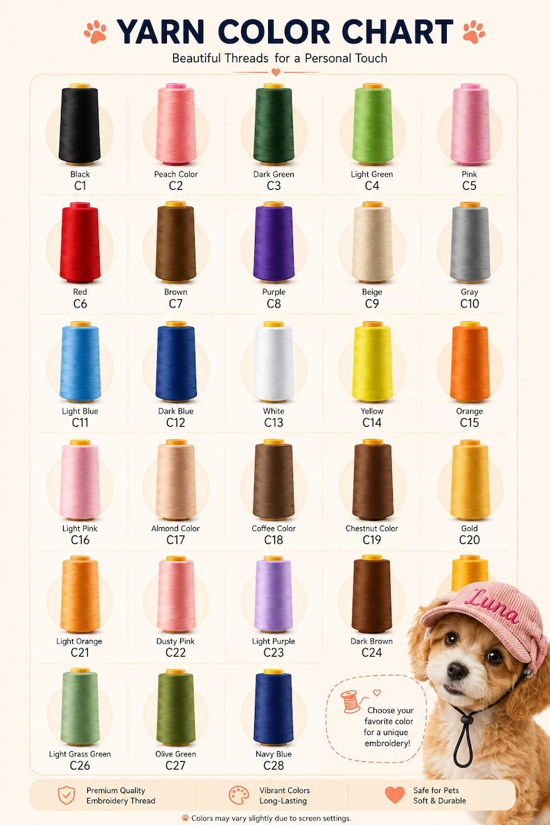 Personalized Dog Hat, Custom Embroidered Pet Cap, Puppy Baseball Hat, Corduroy Dog Visor, Custom Pet Name Hat, Cute Dog Accessories