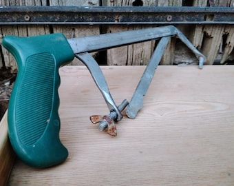 Sierra para metales vintage con mango azul - Herramienta manual de los años 70