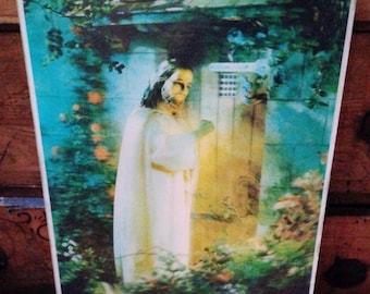 Impresión linográfica vintage de Jesús de Victor Anderson (12 x 16, arte religioso sin marco)