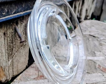 Cenicero redondo de cristal vintage