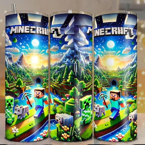 Cartoon Characters 20oz Tumbler Png, Game 20 oz Skinny Tumbler Png, Game Characters Straight and Taper Tumbler Wrap