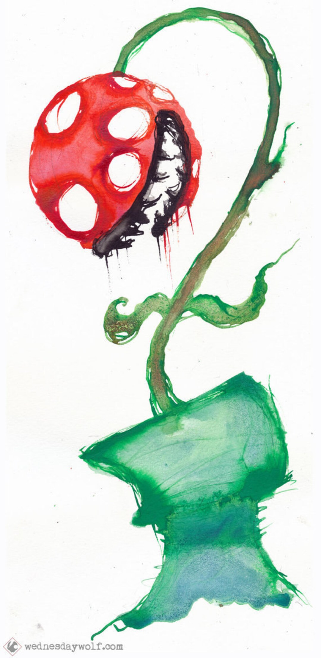 Piranha Plant Matte Print - Etsy