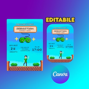 INVITO Festa di compleanno - Invito ditale per festa di compleanno, invito stampabile, whatsapp, editabile template canva
