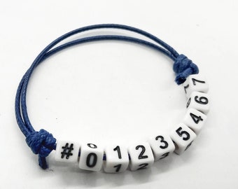 Bracciale con numero di telefono, ID smarrito e ritrovato Bracciale per bambini, Bracciale con numero di telefono di emergenza, Contatto ICE, Gioielli per bambini, Gioielli per bambini