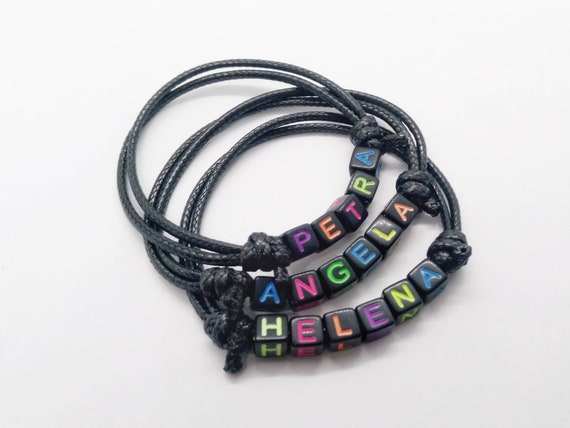 personalised children's name bracelets