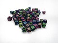 500 MIXED Black and Neon Colour Acrylic Cube Beads, 6x6mm Cube Alphabet Letter Beads, Plastic Letter Cubes for Jewellery Making DIY Craft product logo