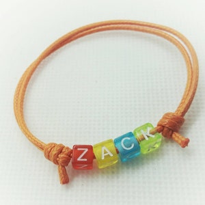 Pulsera de la amistad con nombre personalizado para niños, brazalete de cuentas personalizado para adolescentes, regalo para el mejor amigo, pulsera de identificación para niños, relleno de medias