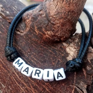 Personalised Friendship Bracelet for Kid Teen or Adult, Custom Bead Name Jewellery for Children, Personalised Best Friend Gift