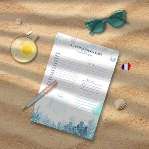 Planning Journalier à Imprimer • PDF • A4 A5 US Letter Half Letter • Organization au Quotidien • Téléchargement instantaneé & numérique