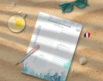 Planning Journalier à Imprimer • PDF • A4 A5 US Letter Half Letter • Organisation au Quotidien • Téléchargement instantané & numérique