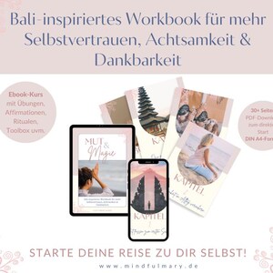 Courage & Magic: Bali-inspired workbook as PDF – Strengthen mindfulness, self-confidence and gratitude