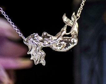 handmade Mermaid Pendant -  Sterling Silver