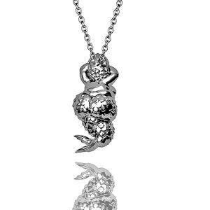 Fat Mermaid pendant solid Sterling Silver Fat Mermaid image 2