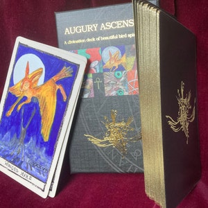 Orakel Deck Limited Edition Luxus großen GOLD FOILED Augury Ascension Vogel Wahrsagerei Kartenspiel Tarot Stil. Original Künstler