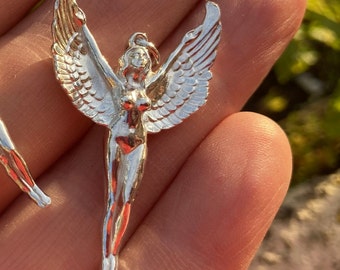 Nude isis Angel Sterling silver pendant 3 sizes available