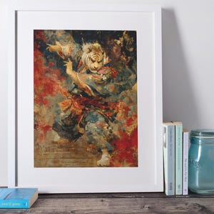 Kabuki Beast Japanese Tiger Warrior Puzzle Jigsaw 110 252 520 1014-piece, Dynamic Kimono Samurai, Unique Japanese Gift