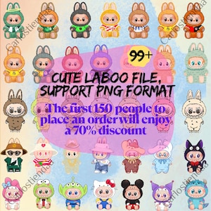 99+Labubu PNG, Vector Digital Files for Cricut, Laser Cut La bubu PNG, T-shirt Sublimation, Instant Download Labubu Character Pack