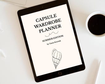 Capsule Wardrobe Planner Summer Edition | Printable PDF | Closet Declutter, Outfit Tracker & Style Guide | Minimalist Fashion