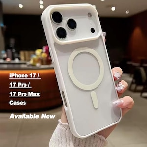 May include: A white and clear iPhone case with a circular design and a rectangular accent. The case is designed for iPhone 17, 17 Pro, and 17 Pro Max models. Text on the image reads "iPhone 17 / 17 Pro / 17 Pro Max Cases Available Now."