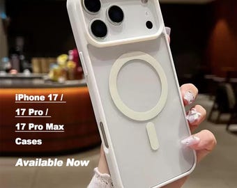May include: A white and clear iPhone case with a circular design and a rectangular accent. The case is designed for iPhone 17, 17 Pro, and 17 Pro Max models. Text on the image reads "iPhone 17 / 17 Pro / 17 Pro Max Cases Available Now."