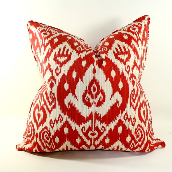 Funda de almohada cubierta al aire libre, funda de almohada de Ikat, funda de cojín