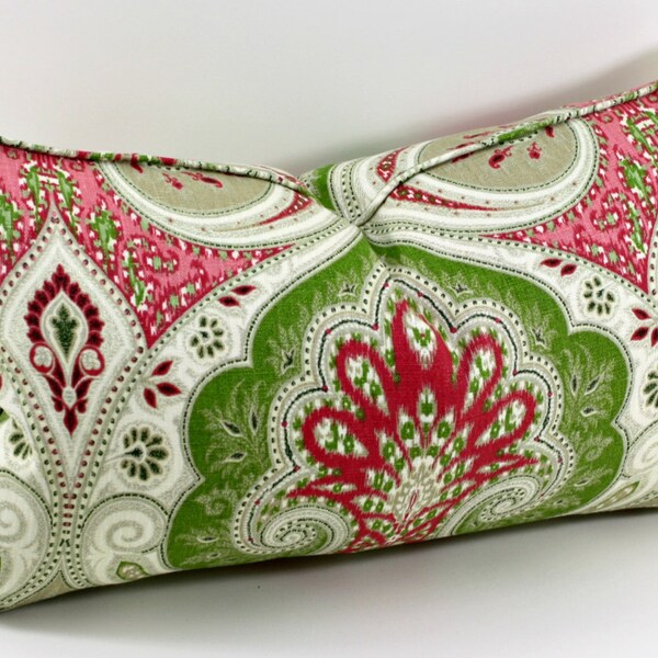 Free shipping, Kravet's Latika in Geranium Lumbar Pillow Cover, Throw Pillow, Toss Pillow, Cushion