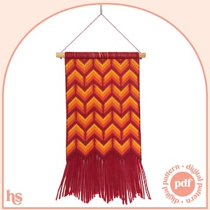 Bargello Wall Art Pattern - Arrow Hanging Art  - Digital Download Pattern - the Happy Stitchery