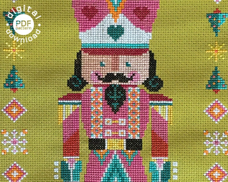 Nutcracker Modern Cross Stitch Pattern Digital Download Etsy
