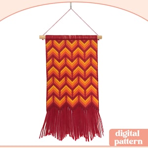 Bargello Wall Art Pattern - Arrow Hanging Art  - Digital Download Pattern - the Happy Stitchery