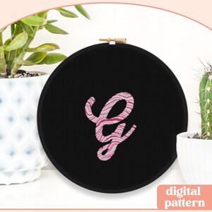 Marble Initial - G - Modern Cross Stitch Pattern - Digital Download Pattern - the Happy Stitchery