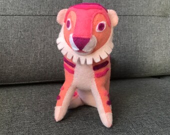 Felt Tiger Stuffie Figure DIY Pattern  - Digital Download Pattern - Chinese New Year - the Happy Stitchery